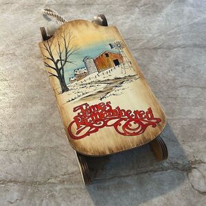 Wooden Painted Artist Sled